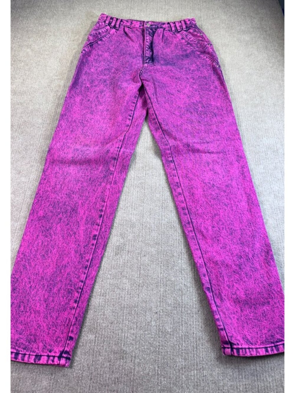 Roper Women 15/16 Acid Wash Pink Purple High Rise Jeans Bareback Western Rodeo